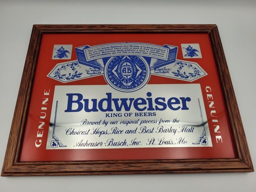 Vintage budweiser mirror bar - budweiser,