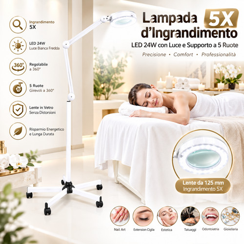 Lampada ingrandimento led - ingrandimento, 5x