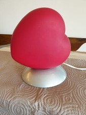 IKEA VINTAGE Lampada da tavolo Cuore  Fuori Produzione In Vetro design  1980