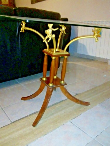Tavolino vetro con - in, putti