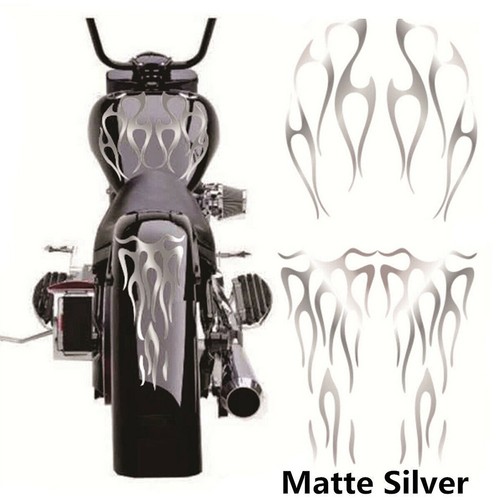 Kit adesivi fiamme - adesivi, argento