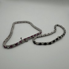 2 bracciali tennis argento