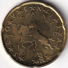 Moneta centesimi slovenia - moneta, 20