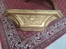 Mensola in legno dorato Italia epoca '700 consolle da muro dorata