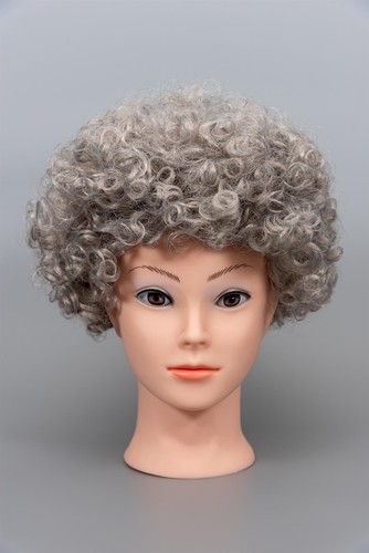 Parrucche afro grigie ricci