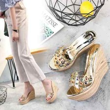 Sandali eleganti sabot zeppa