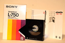 Sony Betamax L-750 Dynamicron – Videocassetta Vintage con Box ed Etichette