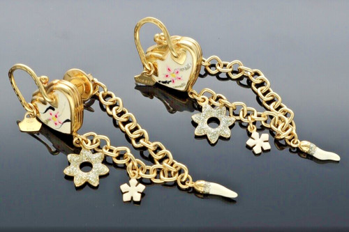 Orecchini charms rosato oro - orecchini,