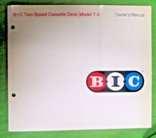 BIC T 3 CASSETTE DECK MANUALE