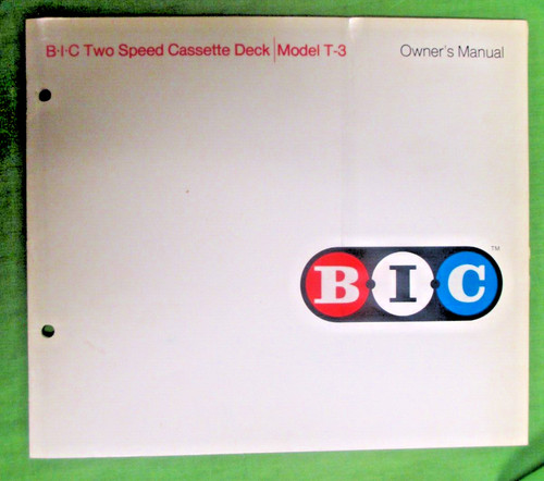 Bic cassette deck manuale - t,