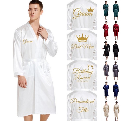 Accappatoio uomo raso glitter