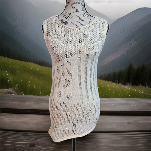 Canotta maglia zara panna - m,