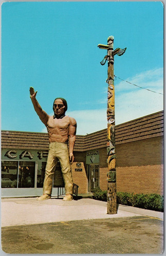 Cartolina statua totem - cartolina,