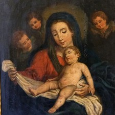 Dipinto antico ad olio su