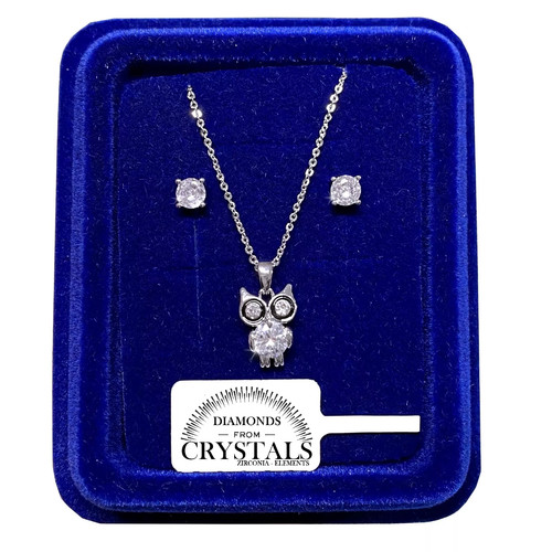 Set collana gufo orecchini - collana,
