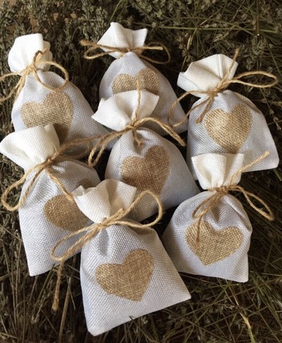 Sacchetti lino cuore - sacchetti,