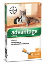 ADVANTAGE BAYER ANTIPULCI PER GATTI SOTTO I 4 KG - 4 PIPETTE
