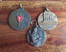 Lotto 3 MEDAGLIE Nastro Azzurro Valor Militare + SANTA BARBARA MARINA +