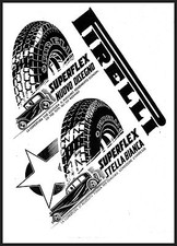 PUBBLICITA' 1933 PIRELLI GOMME SUPERFLEX STELLA BIANCA  AUTO VELOCITA' SALEMME 