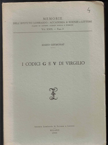 Codici v di virgilio - g, e