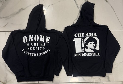 Felpa nera maradona - felpa,