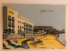 Cartolina Pubblicitaria Hotel Ristorante Bar Amiclae Latina Lazio c12