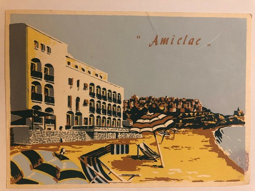 Cartolina pubblicitaria hotel - cartolina,