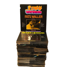 Lotto / Stock / Blocco 97 dischi vinili LP 33 giri I GRANDI DEL JAZZ Fabbri