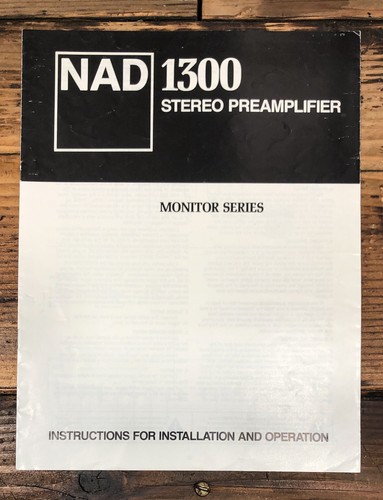 Nad modello 1300 - nad,