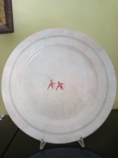 Antico piatto decorato ceramica lombarda "LAMBRATE" Milano