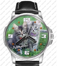 Orologio Da Polso Unisex Bello Con Gattini Carini Unici UK VELOCE