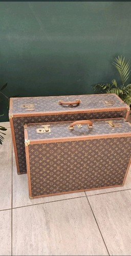 Valigia pelle vintage louis - valigia,