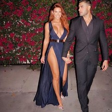 Abito lungo aperto nudo scollo