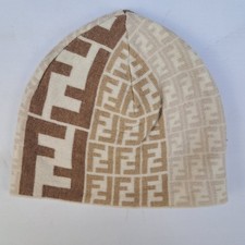 Fendi monogram wool hat beige