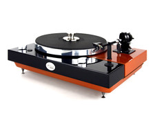 Giradischi Restaurato THORENS TD 320 Bicolor Nero - Arancione Metallico