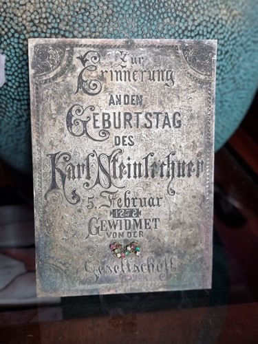 Placca tedesca 1878 targa