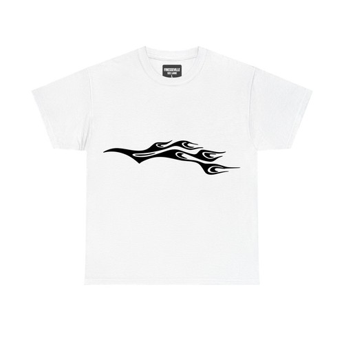 Tribal flame black white speed - white,