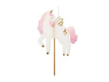 Candela forma di UNICORNO rosa