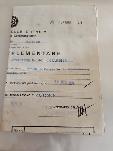Foglio complementare - a.c.i.,