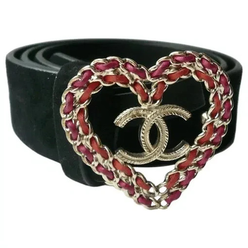 Chanel ceinture cuir - cuir, noir