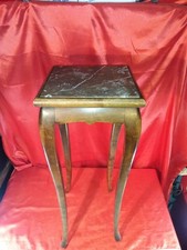 Antica panca fiori colonna floreale tavolo piante legno marmo rosso ruggine Art Nouveau (4987)