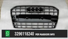 GRIGLIA ANTERIORE AUDI A6 S6 2014-2017 CROMATA INTERNO NERO (in Arrivo Lunedi)