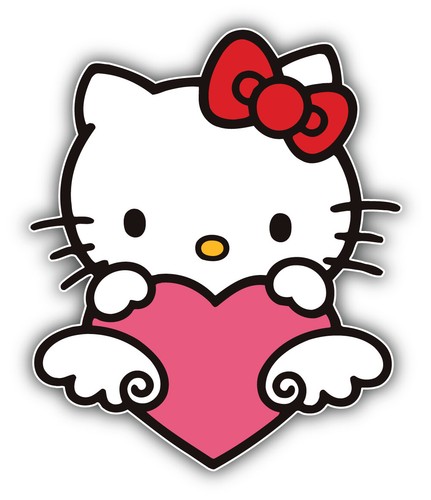 Adesivo hello kitty cuore - adesivo,