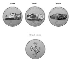 Trittico Ferrari 6 Euro Moneta