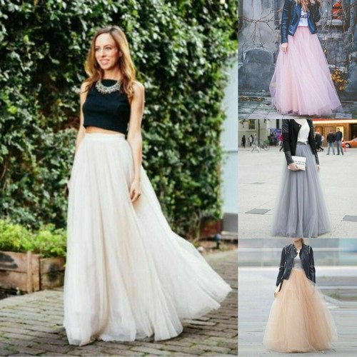 Gonna lunga tulle - , strati