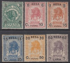 ITALIA - Somalia n.24-29 cv 350$ - MNH**/MH* (n.24+29 sono MNH** - n.25-28 sono MH)