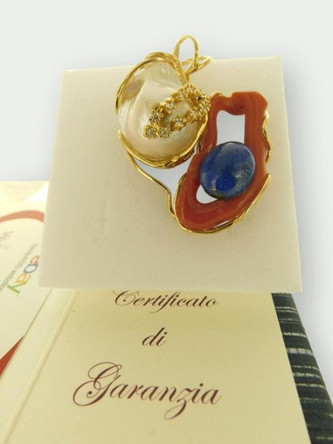 Ciondolo corallo pietra - corallo,