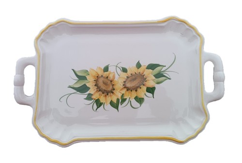 Vassoio ceramica decorato - in, a