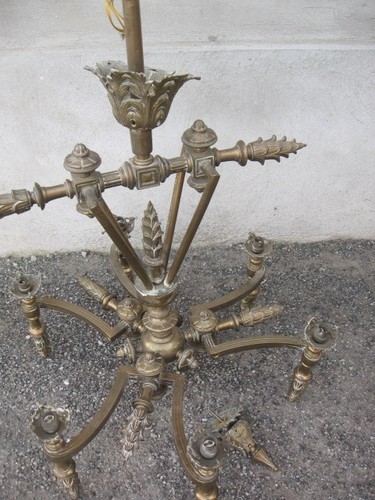 Lampadario bronzo con pigne - lampadario,