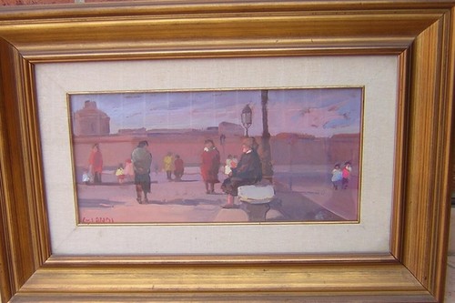 Livorno olio tavola 20x40 - olio, su